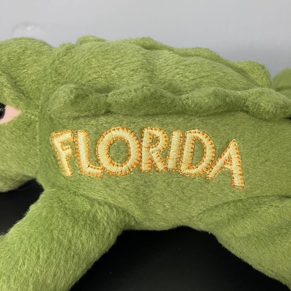 Mary Meyer Florida Green Alligator Plush Stuffed Animal Embroidered Souvenir Toy - Picture 4 of 16